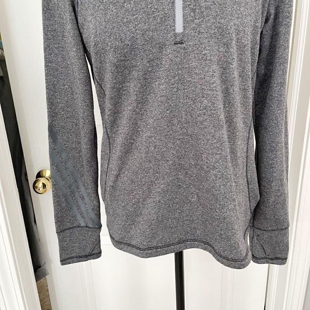 Adidas 1/2 Zip Long Sleeve Fitted Pullover Sweatshirt Jacket - Picture 5 of 14